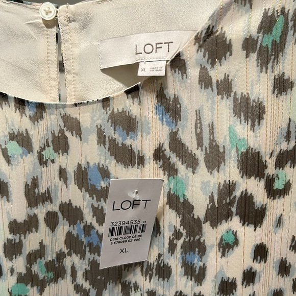 LOFT Pastel leopard print tiered swing dress XL - Picture 3 of 8